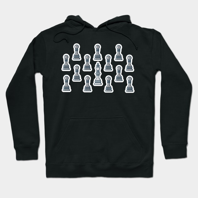 Chess Leader King Pattern Sticker style vector illustration. Sport board game object icon concept. Stand out, different and unique concept, business idea. Hoodie by AlviStudio